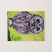 かわいいフクロウの絵 ジグソーパズル (横)
