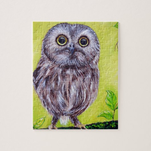 かわいいフクロウの絵 ジグソーパズル (縦)