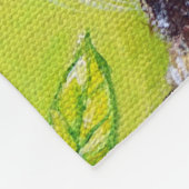 かわいいフクロウの絵 フリースブランケット (角)