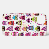 かわいいフクロウの背景のパター子供へン Case-Mate iPhoneケース (裏面 (横))