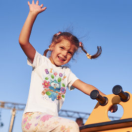かわいいフクロウの花 Tシャツ