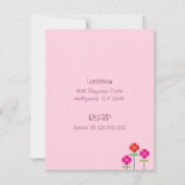 かわいいフクロウの誕生日の招待状 招待状 (裏面)