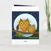 かわいいフクロウの誕生日カード カード (裏面)
