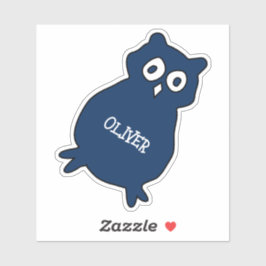 かわいいフクロウの誕生日パーティーのお願い シール