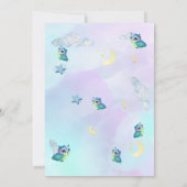 かわいいフクロウの誕生日パーティー　愛らしい招待状 招待状 (裏面)