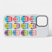 かわいいフクロウの読書 iPhoneケース (裏面横)