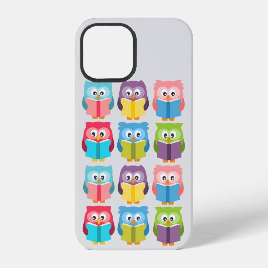 かわいいフクロウの読書 iPhoneケース (裏面)