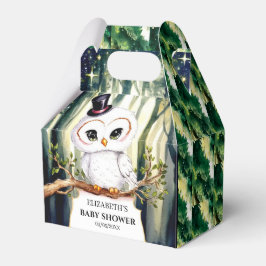 かわいいフクロウの赤ちゃんシャワー フェイバーボックス