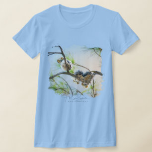 かわいいフクロウの赤ちゃん - アメリカワシミミズクの写真 Tシャツ