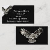 かわいいフクロウの鳥の動物，野生動物，自然 名刺 (正面/裏面)