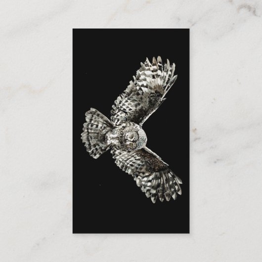 かわいいフクロウの鳥の動物，野生動物，自然 名刺 (裏面)