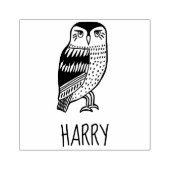 かわいいフクロウの鳥の手が描カスタマイズいたIT ラバースタンプ (インプリント)