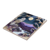 かわいいフクロウの鳥好き タイル (側面)