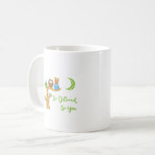 かわいいフクロウの鳥 異なる存在 コーヒーマグカップ (正面左)