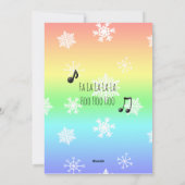 かわいいフクロウのLGBTカップルがクリスマスツリーの枝に シーズンカード (裏面)