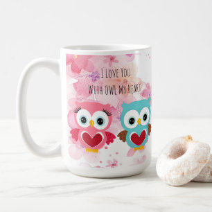 かわいいフクロウはいつもあなたを愛する コーヒーマグカップ