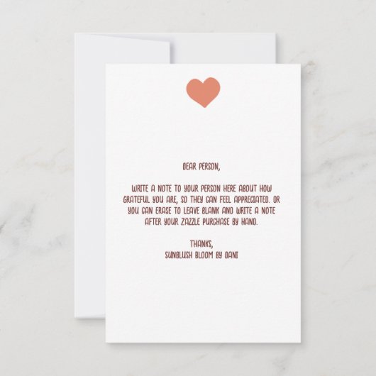 かわいいフクロウはいつも感謝の気持ちでいおもしろいるサンキューカード サンキューカード (裏面)