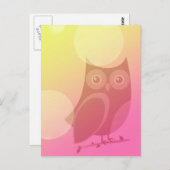 かわいいフクロウはがき ポストカード (正面/裏面)