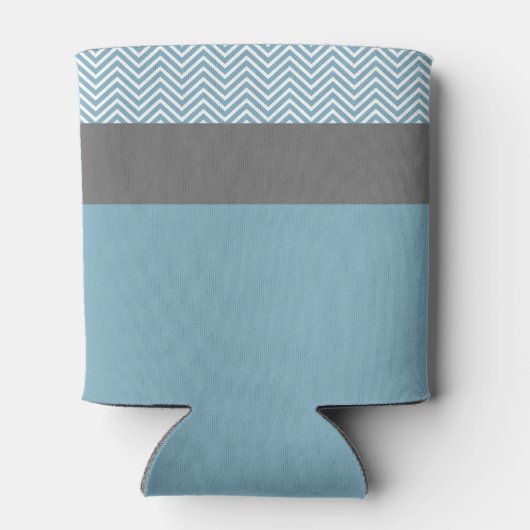 かわいいフクロウオンブランチ – ブルー男の赤ちゃんシャワー 缶クーラー (裏面)