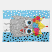 かわいいフクロウカラフルキッチンタオル キッチンタオル (横)