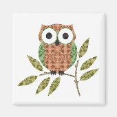 かわいいフクロウキッチンマグネット マグネット (正面)