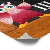 かわいいフクロウクライナアルファベット ポスター (角)