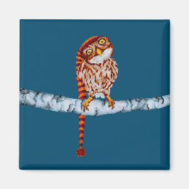 かわいいフクロウストッキングキャップ マグネット