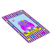 かわいいフクロウハッピーバースデー文字フォトマグネット マグネット (右側)