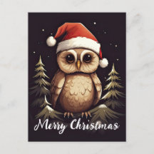 かわいいフクロウハッピーホリデーズクリスマス