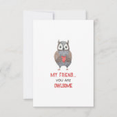 かわいいフクロウフレンドバレンタインデーのカード (正面)