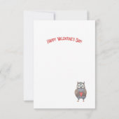 かわいいフクロウフレンドバレンタインデーのカード (裏面)