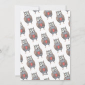 かわいいフクロウフレンドバレンタインデー シーズンカード (裏面)