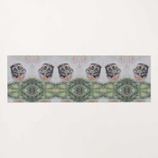 かわいいフクロウヨガマット ヨガマット (裏面(横))