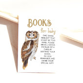 かわいいフクロウ予約リクエスト赤ちゃんシャワー エンクロージャーカード