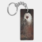 かわいいフクロウ付アクリルキーチェーンデザイン キーホルダー (正面左)