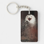 かわいいフクロウ付アクリルキーチェーンデザイン キーホルダー (正面)