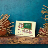 かわいいフクロウ先生鑑賞カスタムギフト フォトプラーク (側面)