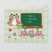 かわいいフクロウ先生鑑賞 ポストカード (正面)