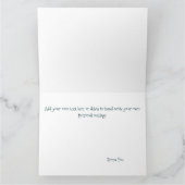 かわいいフクロウ冬の雪の結晶 カード (内部)