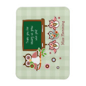 かわいいフクロウ名前をカスタムする先生感謝 マグネット (縦)