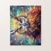 かわいいフクロウ好きの鳥 ジグソーパズル (縦)