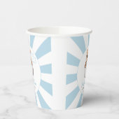 かわいいフクロウ孵化すぐ男の赤ちゃんシャワー紙カップ 紙コップ (左)