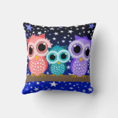かわいいフクロウ家族 クッション (裏面)