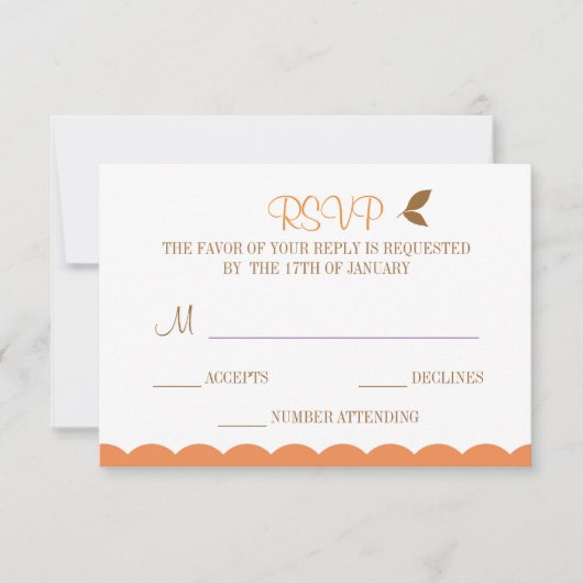 かわいいフクロウ対応カード 出欠カード (正面)