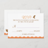 かわいいフクロウ対応カード 出欠カード (正面/裏面)