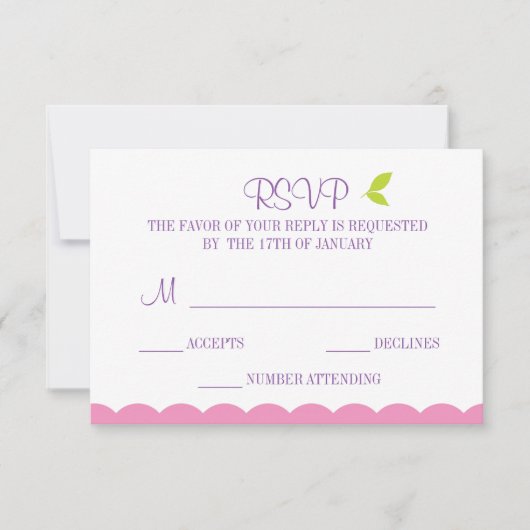 かわいいフクロウ対応カード 出欠カード (正面)