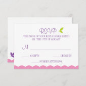 かわいいフクロウ対応カード 出欠カード (正面/裏面)