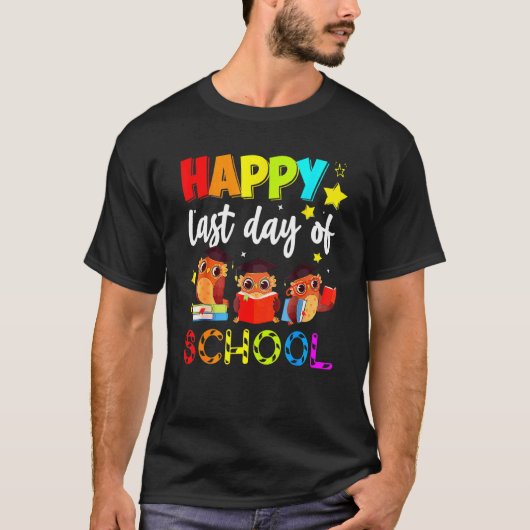 かわいいフクロウ幸せ学校先生生 Tシャツ (正面)