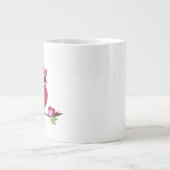 かわいいフクロウ愛ハートベク素晴らしターアート ジャンボコーヒーマグカップ (正面)