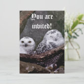 かわいいフクロウ招待状 招待状 (スタンド正面)